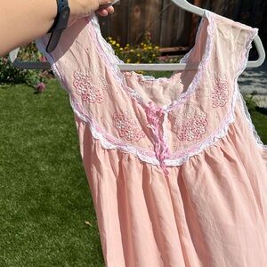 Vintage I. Magnin Made in Italy, 100% silk ballet pink long nightgown